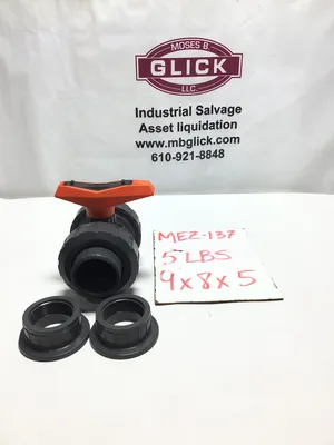 Georg Fischer 161 546 347 PVC-U 2 Way Ball Valve Inline True Union