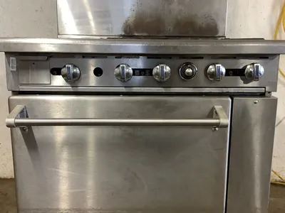 152-0499 Imperial IR-4-G12 Natural Gas 4-Burner 12" Griddle Range/Stove & Oven