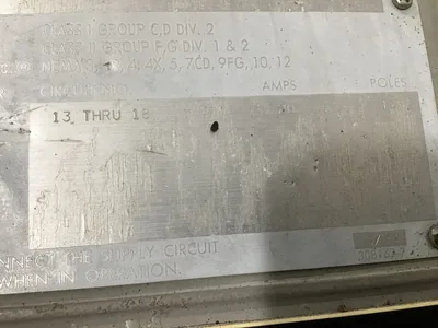 Appleton D2P4B-1820 D2P Breaker Panelboard Hazardous Location UL Listed