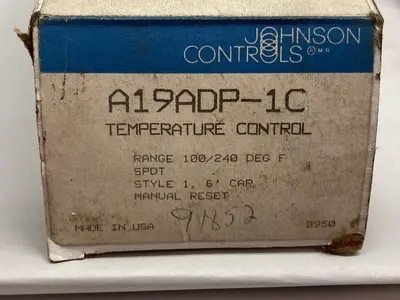 New | in-Stock JOHNSON CONTROLS A19ADP-1C HVAC Parts and Equipment Ohio US | Surplus Asset Holdings #1235394