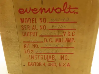 Instrulab 401-03 Evenvolt Voltage Reference Module 1.015-45VDC 10ma Power Supply