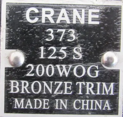 NEW CRANE 373 CHECK VALVE 3" 125S 78719887