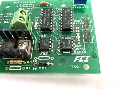 USED FCI FLUID COMPONENTS MA/ VOLTAGE OUTPUT BOARD REV. D