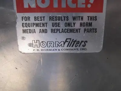 Filter, P&F, 15" x 15", 316 S/st, Horm Filters #S738210