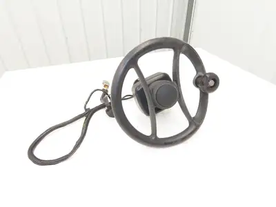Hyster 8808585 Forklift Steering Wheel & Bracket Assembly Removed From E80XN