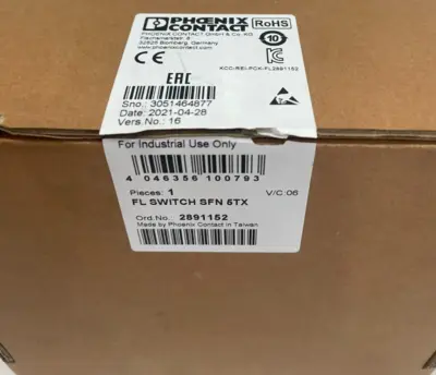 NEW PHOENIX CONTACT FL SWITCH SFN 5TX ETHERNET SWITCH 2891152
