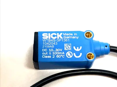 USED SICK PROXIMITY SENSOR BACKGROUND SUPPRESSION WTB4S-3P1361 CUT CABLE