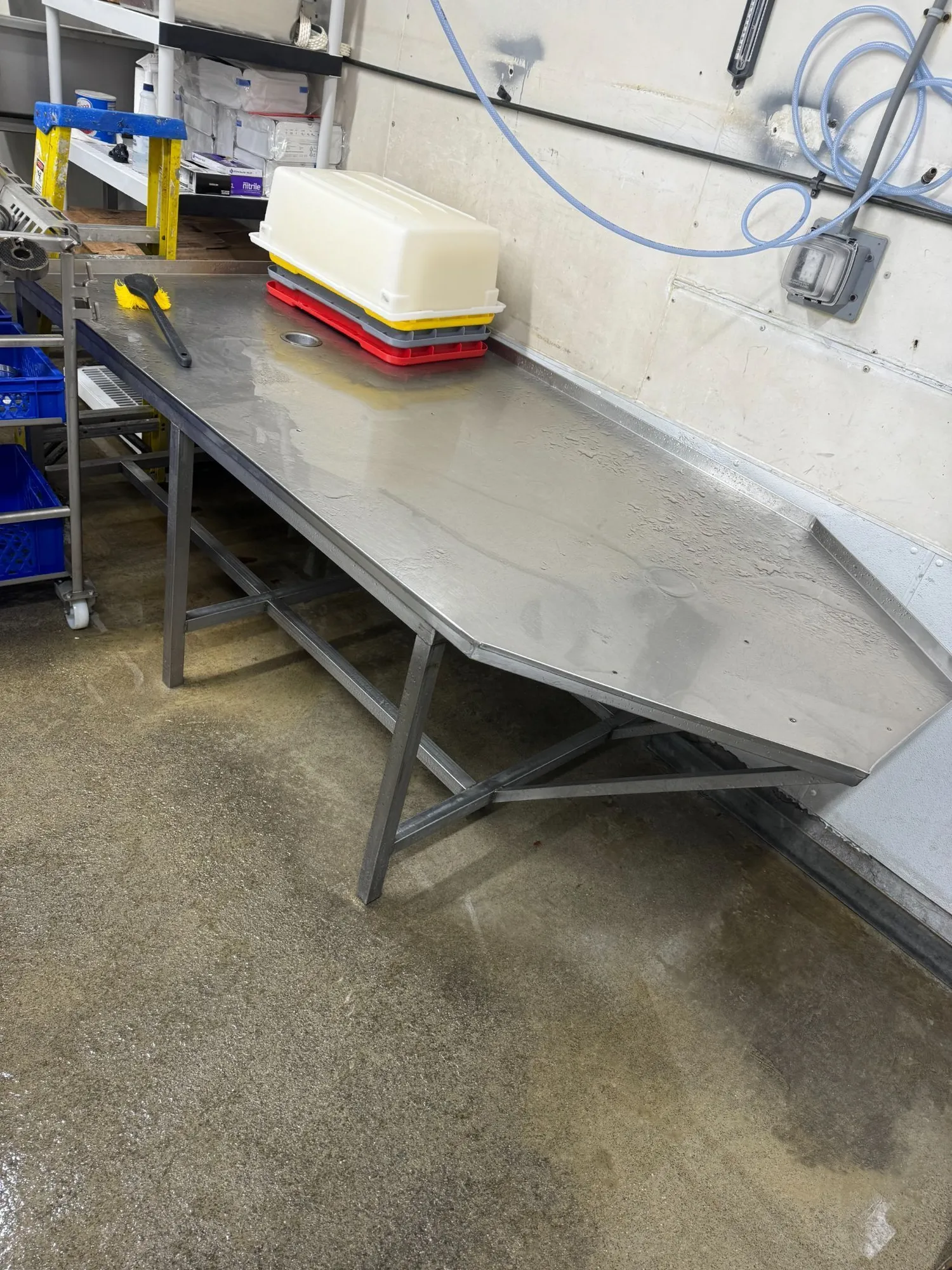 USED STAINLESS STEEL Inspection Table Preparation Tables