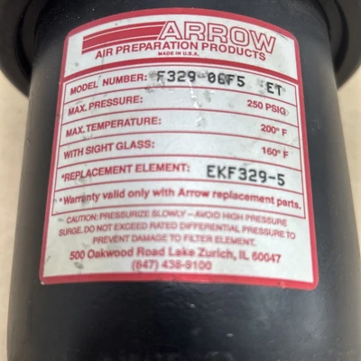 USED Arrow Air Preparation Products F329-06F5  FT