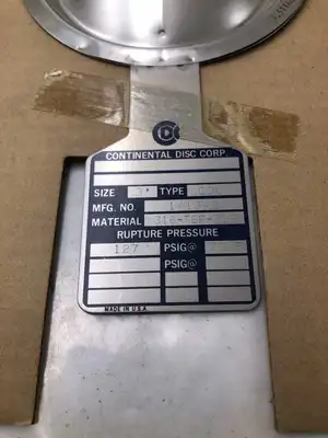 USED CONTINENTAL DISC CORP. 141342
