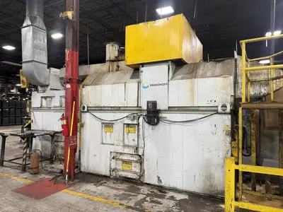48" X 3-STAGE RANSOHOFF ROTARY DRUM BATCH AUTOMATIC PARTS DEBURR & WASHER SYSTEM, NEW 2013: YOBRO #24300