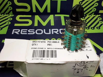 ELECTROSWITCH C4D0806N-A ROTARY SWITCH 8POLES 205 0107 - BRAND NEW