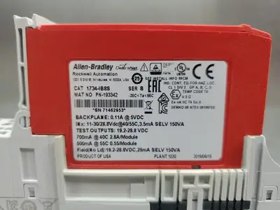 USED Allen-Bradley 1734-IB8S SER B Point Guard I/O 24VDC Safety Sink Input Module