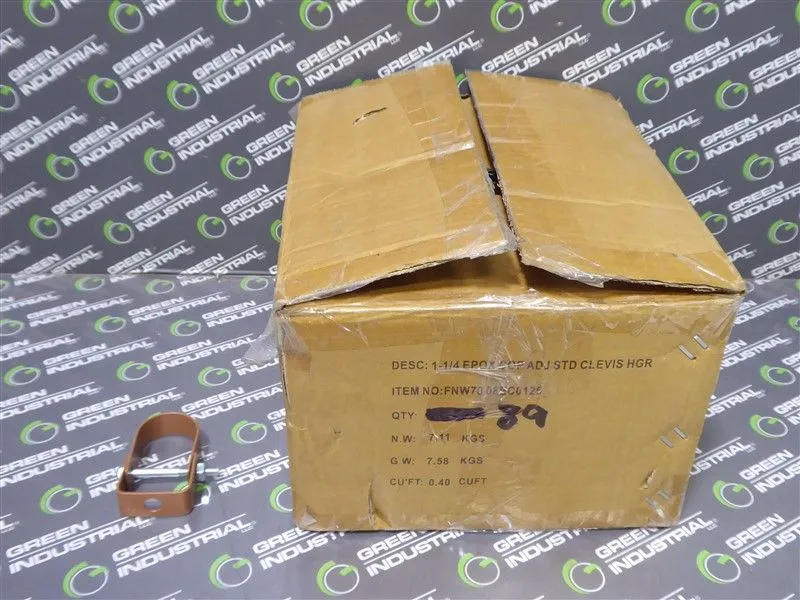 Box of 89 FNW FNW7008EC0125 1-1/4" Epoxy Copper Adjustable Clevis Hangers New NIB