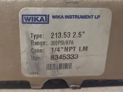 New | in-Stock WIKA 8345333 Parts (Hydraulics and Pneumatics) British Columbia CA | Lenmark #1440703