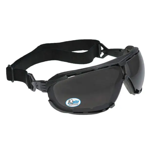 Radians Dagger Safety Glasses/Goggles Smoke Foam Lined Frame Smoke Anti-Fog Lens