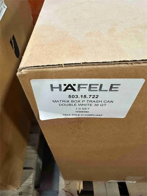 Used HAFELE 503.15.722 MATRIX BOX P TRASH CAN DOUBLE WHITE 36QT Bins Florida US | MachineryMax #1437831