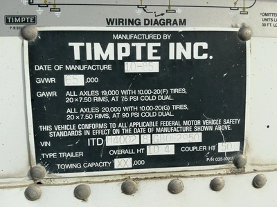 Used 1986 TIMPTE 40' SUPER HOPPER Grain Hopper Trailers Michigan US | Miedema Asset Management Group #1579900