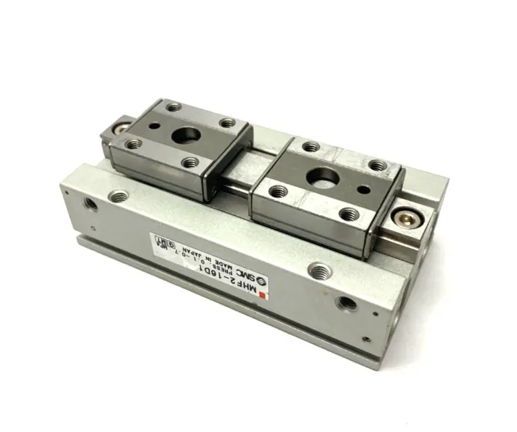 Used SMC LOW-PROFILE PNEUMATIC GRIPPER, 2-FINGER, 16MM STROKE PER JAW Parts (Hydraulics and Pneumatics) | Maverick Industrial Sales #1109978