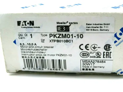 NEW EATON PKZM01-10 MOTOR PROTECTOR CIRCUIT BREAKER PKZM0110