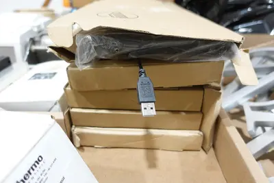PALLET OF ASSORTED OFFICE SUPPLIES, TONER, LABEL PRINTERS, PACKAGING MACHINE, PHONE, SIGNAGE