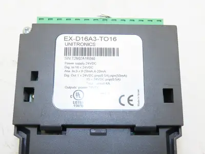 Unitronics EX-D16A3-TO16 PLC Expansion Vision I/O Module 24VDC