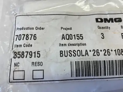 NEW DMG MORI PLASTIC TUBE 26X26X108.5