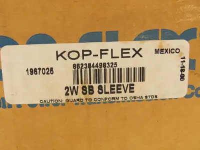 Kop-Flex 2WSB Gear Coupling Sleeve Flanged Size 2 Bolt Circle 5.8125" OD-7"