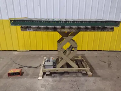 4,000 LBS X 72" X 36" GLOBE INTERNATIONAL HYDRAULIC SCISSOR LIFT TABLE, 110 VOLT: STOCK #20941