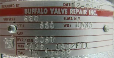 REFURBISHED CONSOLIDATED DRESSER 1912FT-1 SAFETY VALVE 1-1/2" 550PSI 1912FT1