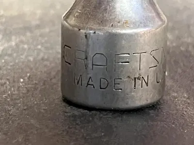 Craftsman USA 1/4" 6 Point 3/8" Drive Shallow Chrome Socket 42999 Inverted G