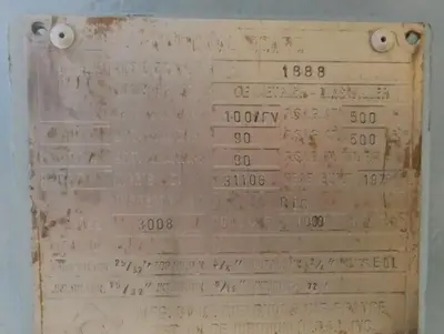 USED 1988 DE DIETRICH REACTOR BODY