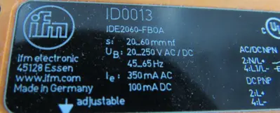 NEW EFECTOR IDE2060-FBOA ID0013 INDUCTIVE SENSOR IDE2060FBOAID0013