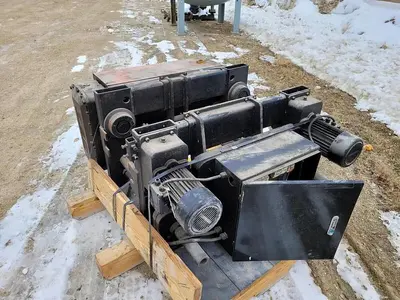 10 Ton Underslung Cable Hoist w/Power Trolley - Multi Speed 460V Hoist Motor