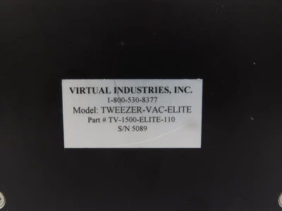 Used Virtual Industries TV-1500-ELITE-110 Miscellaneous Equipment (Electrical & Power) California US | ANACAPA EQUIPMENT BROKERS, INC #1480480