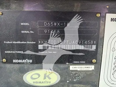 USED 2019 KOMATSU D65WX-18