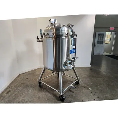 Used 316L Stainless Steel Jacketed Portable Reactor Holding Tank - 500L Capacity