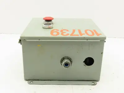 Hoffman A10106CH Electrical Enclosure Junction Box E-Stop Pushbutton 10x10x6"