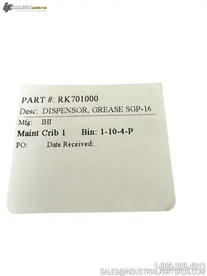 Used IHI RK701000 Turbochargers Kentucky US | Industrial Parts R Us Inc. #1518803