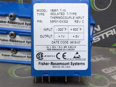 Lot of 10 Fisher-Rosemount 18957-T-15 Isolated Thermocouple Inputs Used