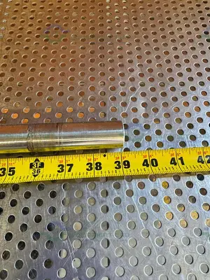 Used 39" STAINLESS STEEL MIXING SHAFT 1" DIAMETER W/ 7" IMPELLER Agitator Shaft California US | Equipment Lab #1413974