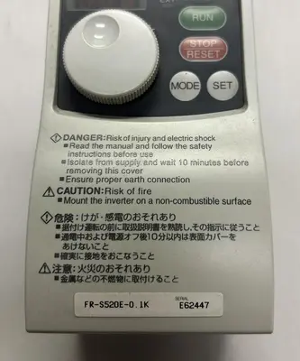 USED MITSUBISHI ELECTRIC FR-S520E-0.1K