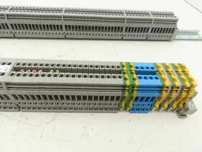 Entrelec Terminal Block DIN Rail Lot of 140