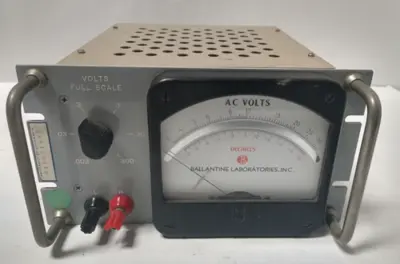 Ballantine Model 300E Vacuum Tube Voltmeter AC Volt dB Meter VTVM 0.003–300V