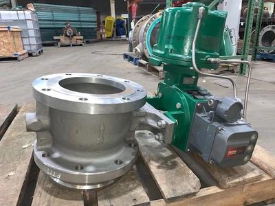 8" -150# Fisher V-Ball Control Valve; Stainless; Rebuilt Condition!