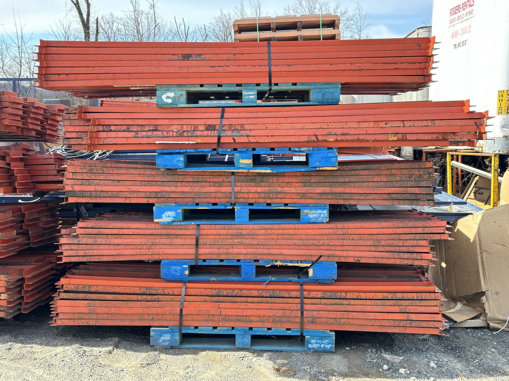 Structural Pallet Rack Beam 4″ x 100″ racking rail shelving racks warehouse