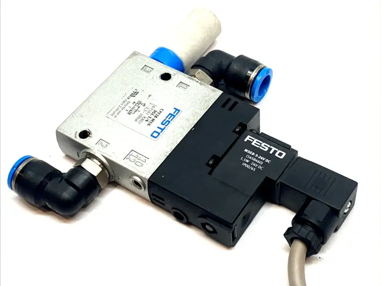 Used FESTO SOLENOID VALVE 24V W/ MSEB-E-24VDC Solenoid Valves | Maverick Industrial Sales #1103601