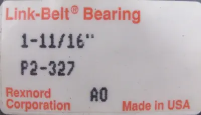 NEW LINK-BELT P2-327 PILLOW BLOCK 1-11/16" BORE P2327