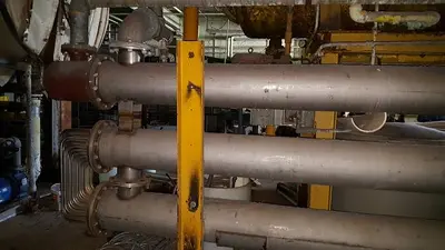 24 FOOT LONG THREE TIER STAINLESS STEEL HEAT EXCHANGER