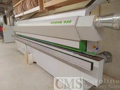 USED 2005 BIESSE POLYMAC AKRON 246 EDGEBANDER W/CORNER ROUNDING AND PRE MILLING